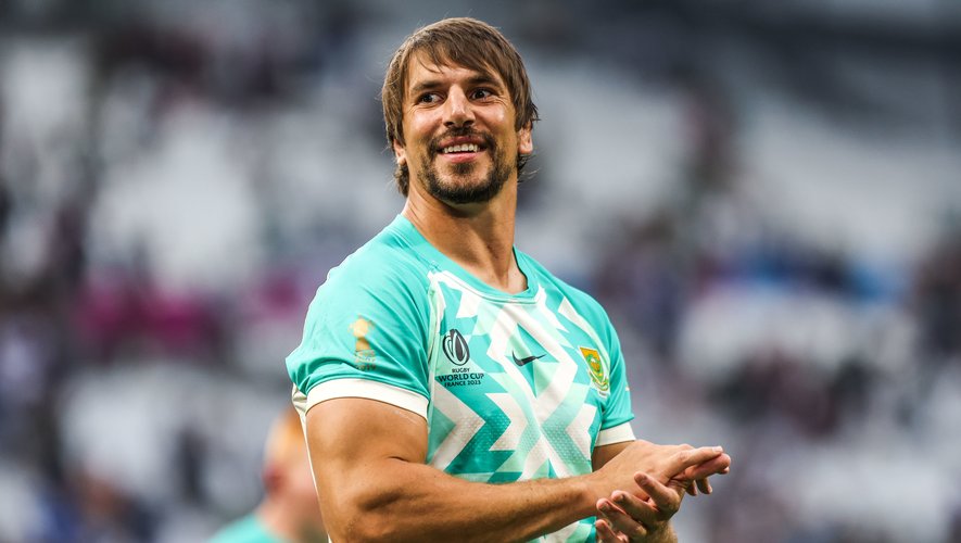 Eben ETZEBETH of South Africa after the Rugby World Cup match between South Africa and Scotland at Orange Velodrome on September 10, 2023 in Marseille, France. (Photo by Johnny Fidelin/Icon Sport)