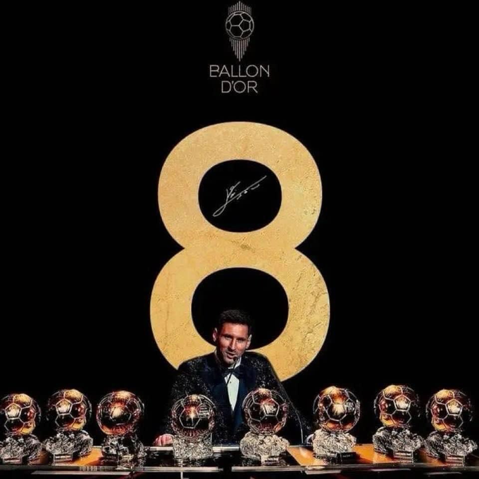 Messi remporte son 8e Ballon d'Or