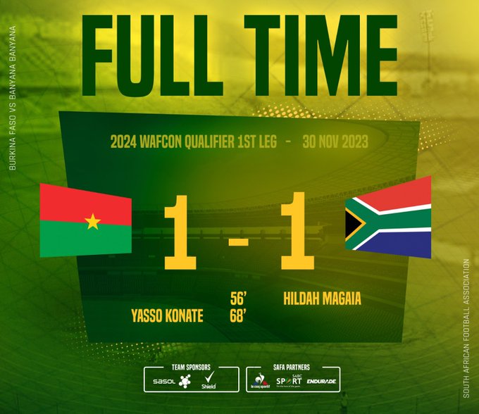 CAN féminine 2024 résultat Burkina Faso vs Afrique du Sud