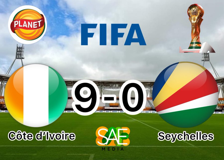 Côte d'Ivoire vs Seychelles 9-0 Mondial 2026