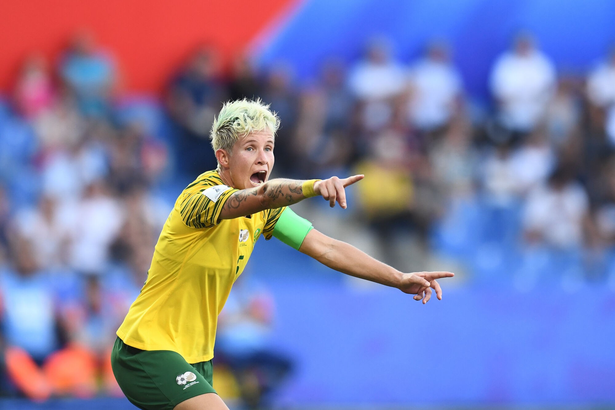 Janine Van Wyk of South Africa during the Women's World Cup match between Germany and South Africa at Stade de la Mosson on June 17, 2019 in Montpellier, France. (Photo by Alexandre Dimou/Icon Sport)