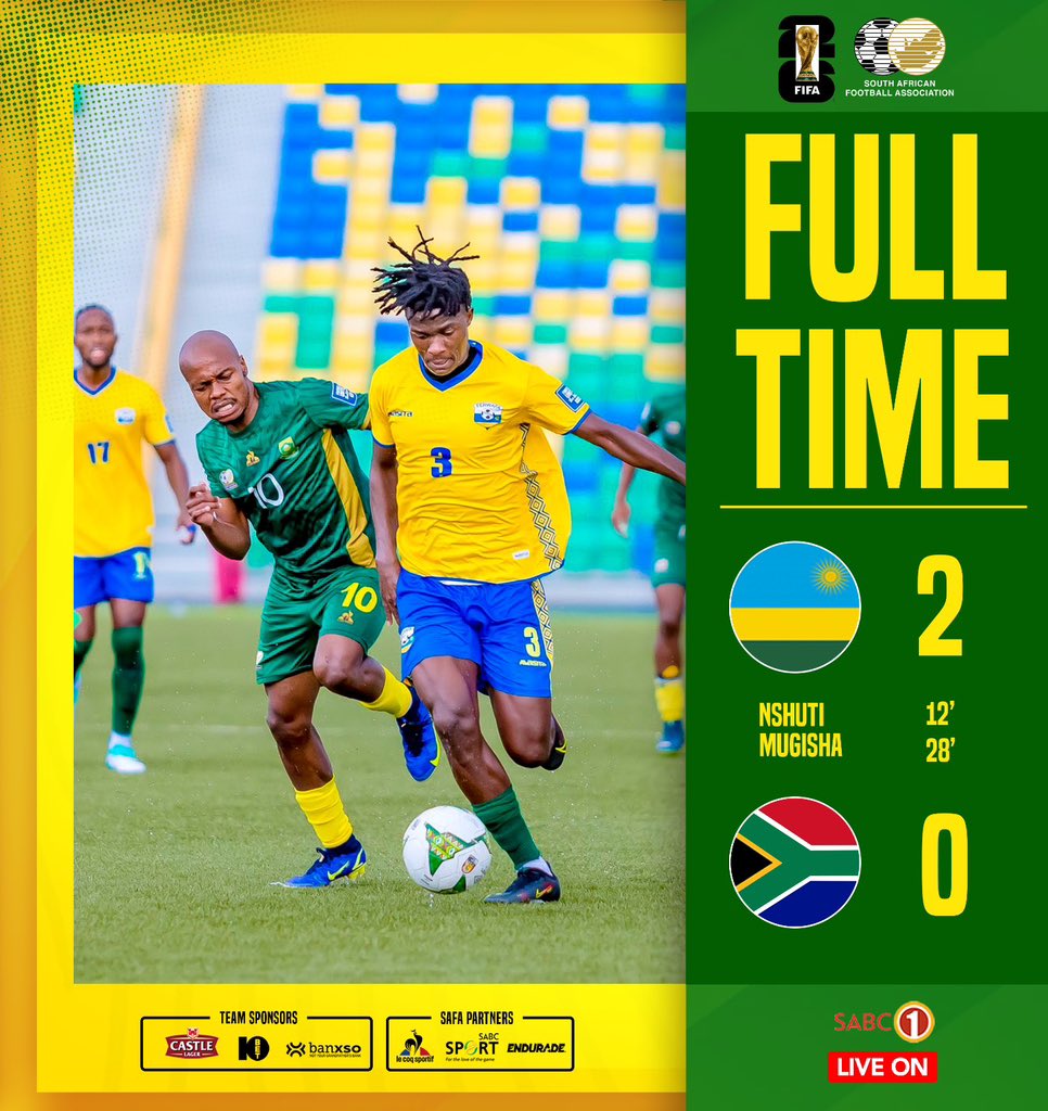Rwanda-Afrique du Sud 2-0 qualifications Mondial 2026