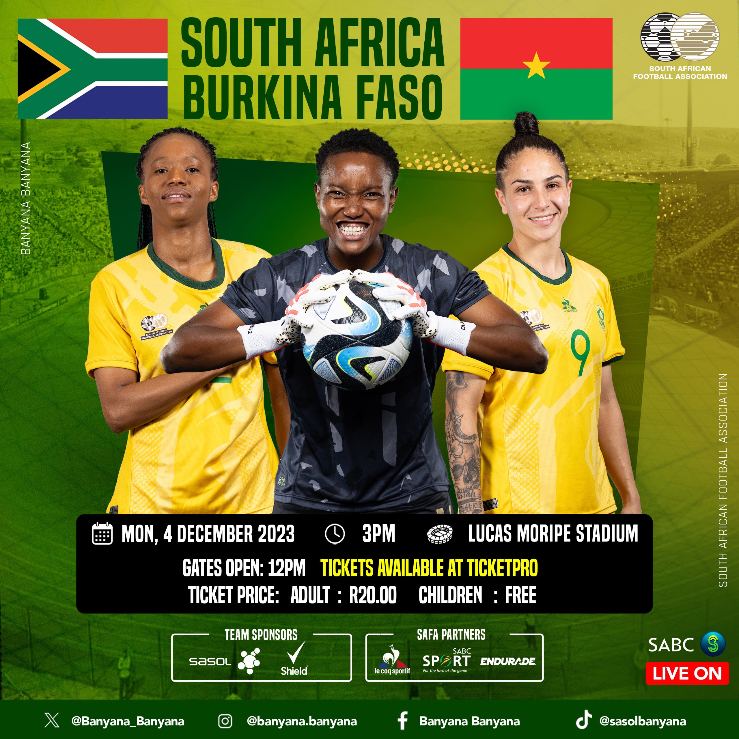 CAN féminine 2024 Afrique du Sud vs Burkina Faso