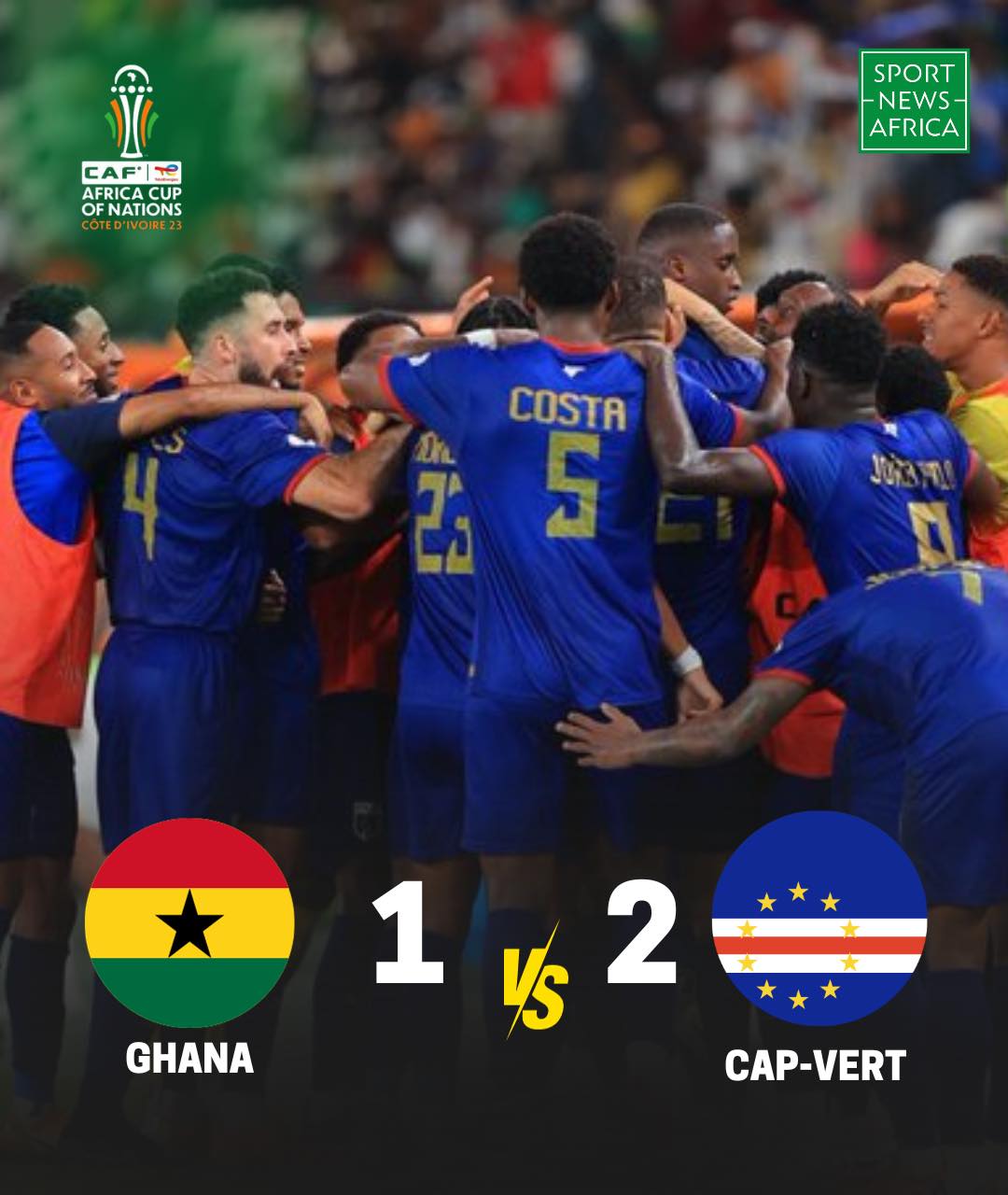 Cap-Vert domine le Ghana CAN 2023