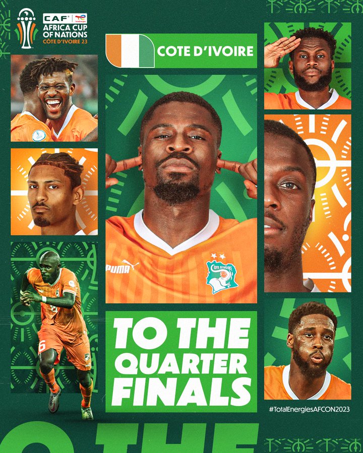 La Côte d'Ivoire en quarts de finale de la CAN 2023