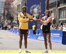 Sisay Lemma et Hellen Obiri, marathon de Boston