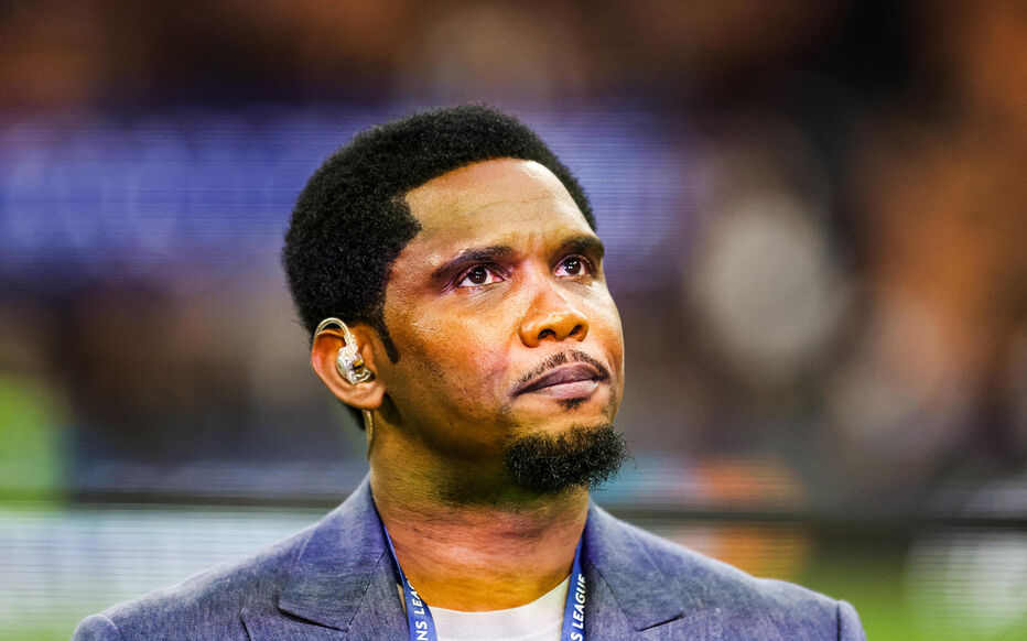 Samuel ETO'O, former player prior the UEFA Champions League, Semi-Final, first leg match between AC Milan and Inter Milan at San Siro on May 11, 2023 in Milan, Italy. (Photo by Johnny Fidelin/Icon Sport)