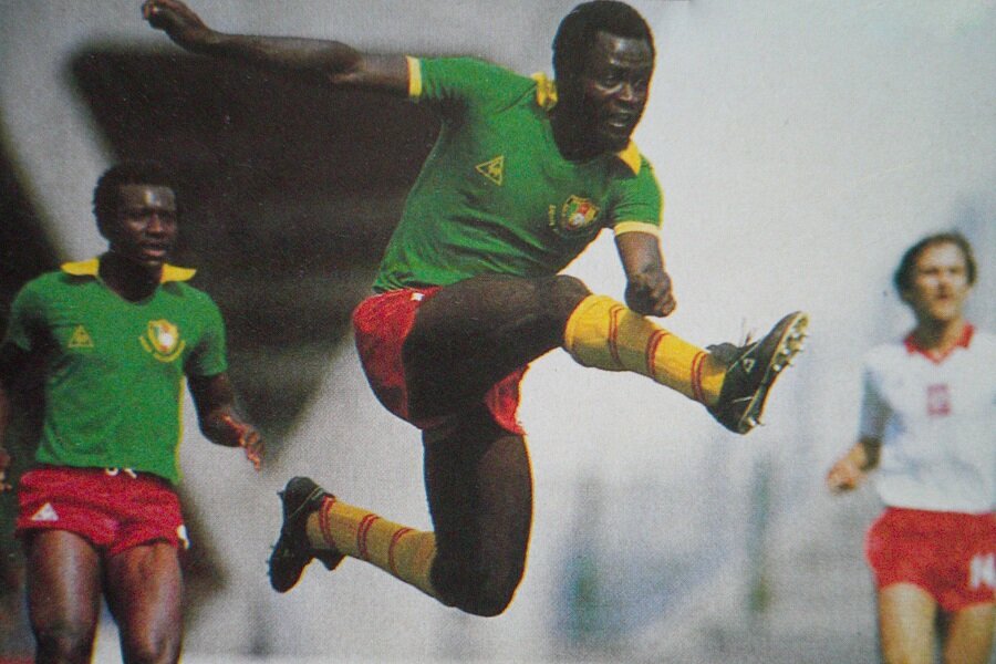 Emmanuel Kunde, buteur contre l'Angleterre en 1/4 du Mondial 1990