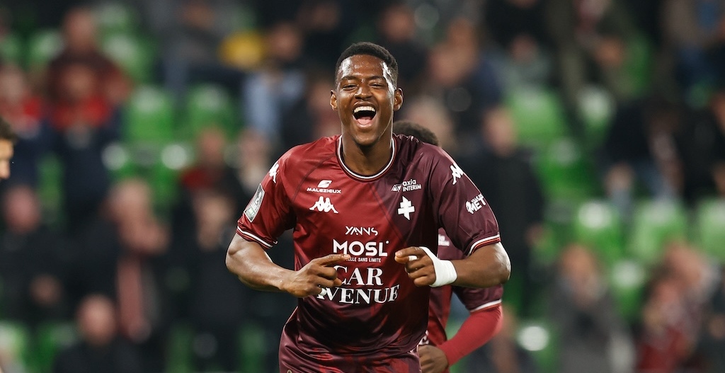 Idrissa Gueye of Metz celebrate after scores during the ligue 2 BKT match between Metz and Annecy at Stade Saint-Symphorien on March 8, 2025 in Metz, France.  (Photo by Loic Baratoux /FEP/Icon Sport)   - Photo by Icon Sport
