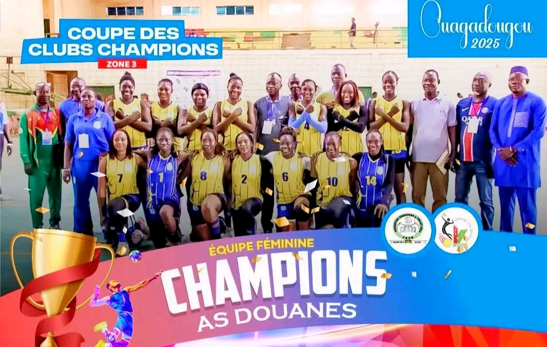 Équipe féminine de l'AS Douanes, Championne de la Coupe des clubs champions de volleyball de la zone 3.